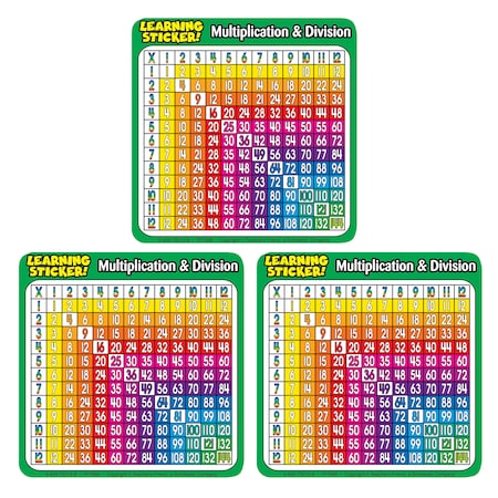 Scholastic Teaching Resources Multiplication-Division Learning Stickers, 4in, PK60 9780439733137